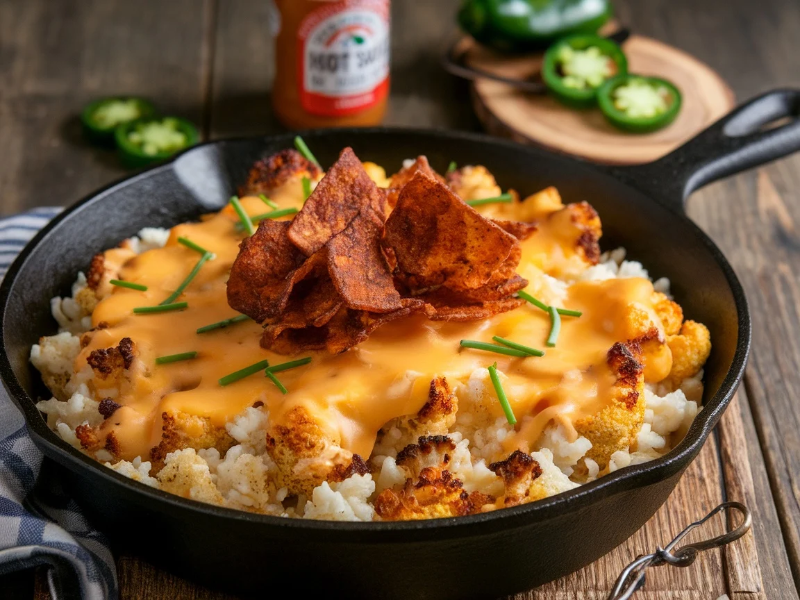 Smoky and Spicy Cauliflower Mac & Cheese