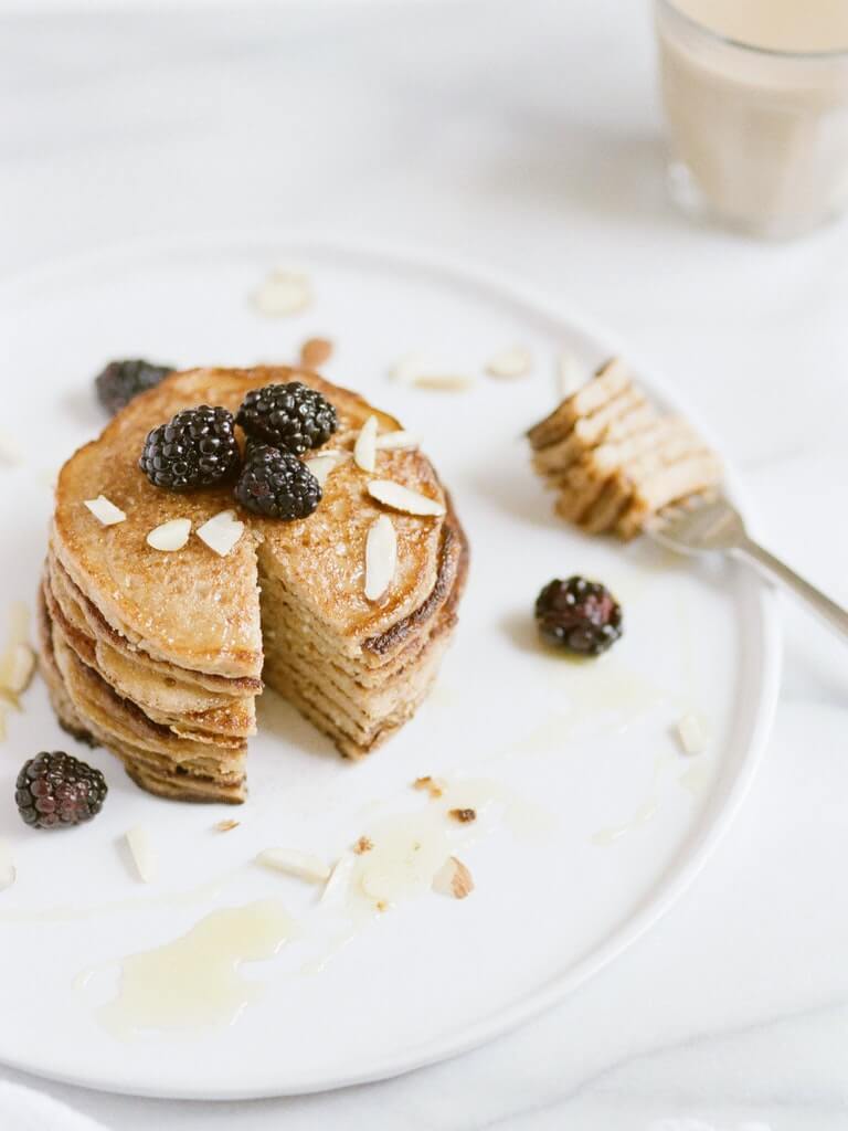 Pancake with blueberry onm it