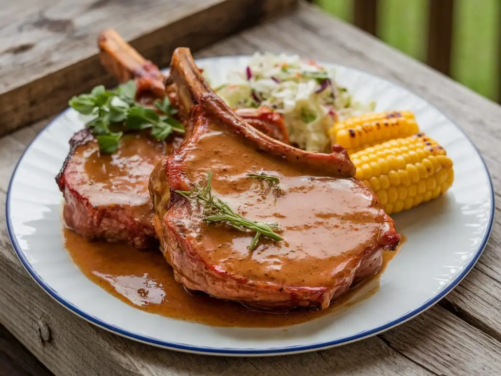 Smoked Maple Mustard Pork Chops Recipe