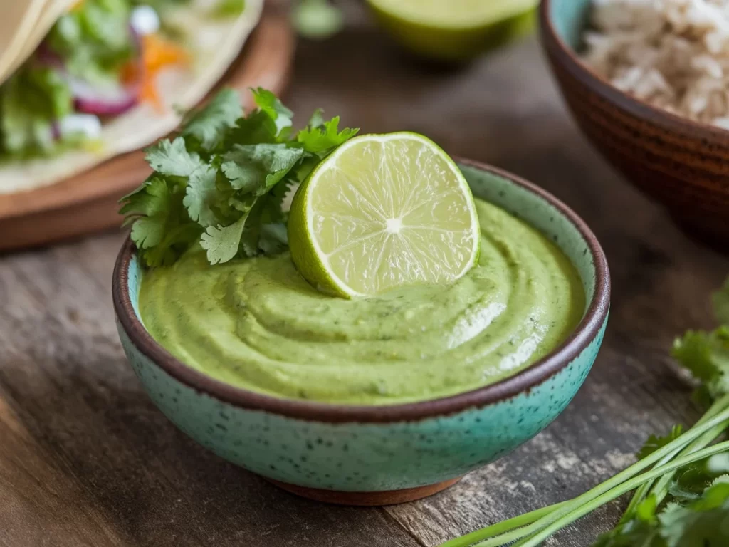 Refreshing Cilantro Lime Sauce Recipe (No Oil)